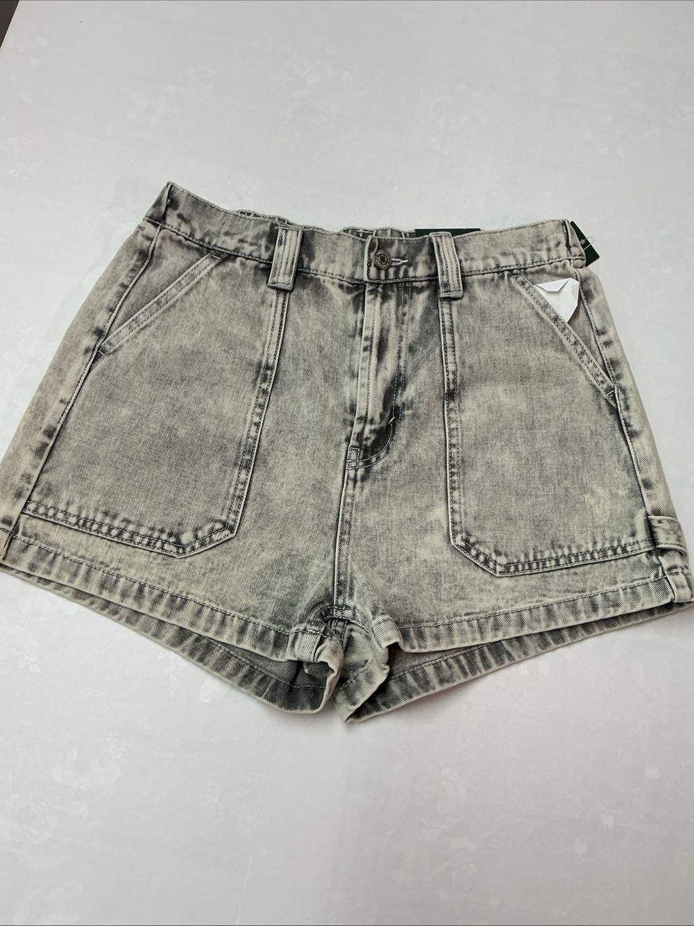 wild fable Washed Gray High-Rise Denim Shorts